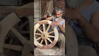 Oldman making wooden cart wheel #woodworking #how #oldman #short