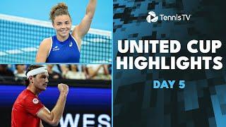 Cobolli & Humbert Clash; Fritz Faces Coric; Gauff vs Vekic | United Cup 2025 Highlights Day 5