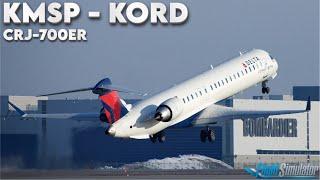 Minneapolis (KMSP) to Chicago O’Hare (KORD) - Delta CRJ-700 | MSFS 2024
