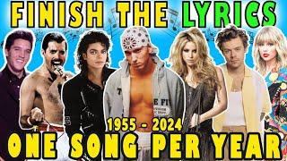 Finish The Lyrics - One Song per Year 1955 - 2024 Music Mega Quiz