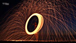 Long exposure photography with steel wool