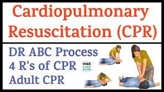 CPR Cardiopulmonary Resuscitation in Hindi || DR ABC Process || 4 R's of CPR || Adult CPR || CPR