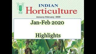 Indian Horticulture magazine # Jan- Feb # 2020