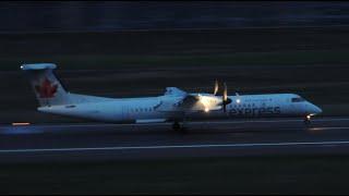 Air Canada Express (Jazz) Bombardier DHC 8 Q400 [C-GGMZ] landing in PDX