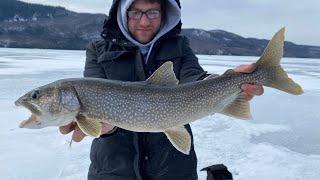 HAMMERING Lake Trout on Lake George! Ice Fishing the Adirondacks