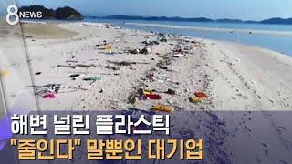 해변 널린 플라스틱…"포장재 바꾼다" 말뿐인 대기업 / SBS