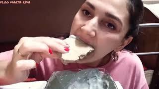 ASMR  shortbread clay cookie eating vedio | cookies clay Marta Riva | cookies with blue clay