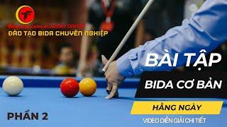 BÀI TẬP BIDA CƠ BẢN P2- chi tiết từng thế bi cố định