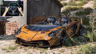 Rebuilding Lamborghini Aventador SC20 Forza Horizon 5 Logitech G29 Stering Wheel Gameplay