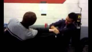 Jon and tyler arm wrestle