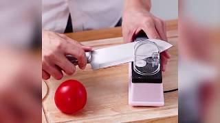 Multifunctional Electric Knife Sharpener, with Replaceable Grinding Discs, for Dull Knives