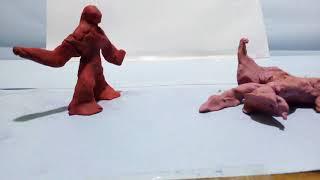 Clay robots fight | A stop motion animation by Clay zone .