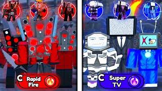 RED TEAM vs BLUE TEAM  HYPER TITAN or GODLY TITANS?  - Roblox Toilet Tower Defense