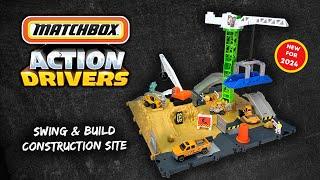 2024 Matchbox Action Drivers Swing & Build Construction Yard - Unboxing and Review