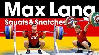 Max Lang  Snatches & Squats One Day Out from 2017 European Weightlifting Championships