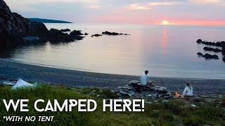 Secret Beach Wild Camping With NO TENT | Pembrokeshire Wales