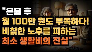 "은퇴 후 월 100만 원도 부족하다! 비참한 노후를 피하는 최소 생활비의 진실"