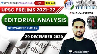 L54: Important Editorial - The Hindu, Indian Express, PIB, Down to Earth l UPSC CSE Hindi 2021/22