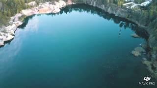 Korostyshev. Ukraine. Aerial view of stone quarry. DJI mavic pro