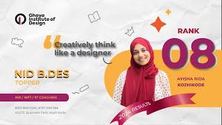 NID Top Rank 8 | Ghaya Institute of Design | Ayisha Rida #bdes #nid #design #career