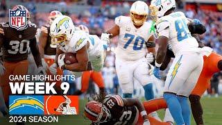 Los Angeles Chargers vs. Cleveland Browns | 2024 Week 9 Game Highlights