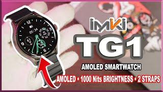 IMIKI TG1 AMOLED Smartwatch Full Review | AMOLED, 1000Nits Brightness, 2-Straps & More!