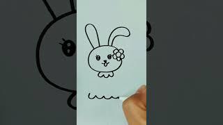 Drowing a cute rabbit #simple #kidsvideo #cute #draw