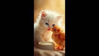 The Hungry Kitten  | Silent Emotional Animation | भूखा बिल्ली का बच्चा  #HungryKitten / #RedChick