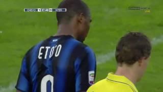 Eto'o headbutts Boštjan Cesar (Zidane style) [HD]