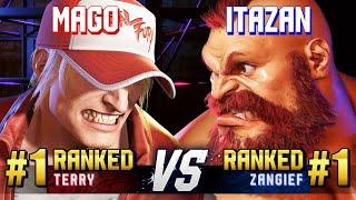 SF6 ▰ MAGO (#1 Ranked Terry) vs ITAZAN (#1 Ranked Zangief) ▰ High Level Gameplay