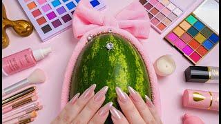 ASMR Makeup on Watermelon (No Talking)