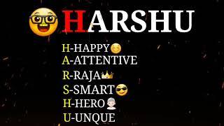 NAME MEANING|WHATSAPP STATUS|HARSHU CREATION