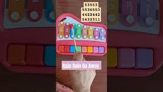 Rain Rain Go Away #xylophone #tutorial #music #nurseryrhymes #rainraingoaway