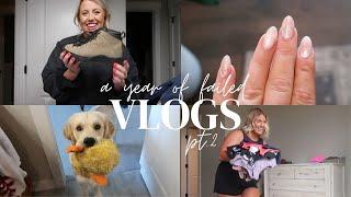 A YEAR OF FAILED VLOGS PT. 2 (BODY CHANGES, INFLUENCER DAY IN THE LIFE, COLLAB PREP, THRIFT HAUL)