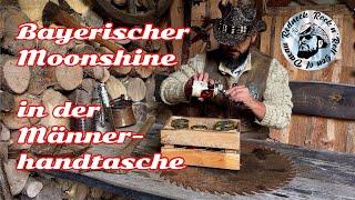 Bavarian Moonshine bester Selbstgebrannter aus Bayern! Männerhandtasche für 6 Flaschen Schnaps bauen