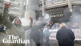 Newcastle United fans celebrate as takeover deal is announced