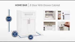 Home Bar | 2-Door with Drawer Cabinet