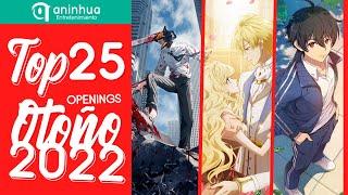 Top 25 Anime & Donghua Openings Otoño 2022 - Fall 2022