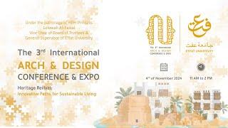 Effat 3rd International ARCH & DESIGN Conference & Expo