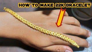 Making bracelet from 22k | How to make gold bracelet | How to make jewelry