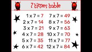 7 Times Table Chant (2022) - Adam Up Maths