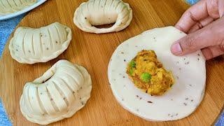 Evening Tea Time Snack Recipe | Snacks Time Recipe | CrispySamosa Recipe | Aloo Stuffed Snack Recipe