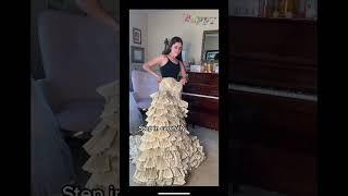 How to put on a dress made of paper #shorts #fashiontiktok