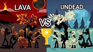 Lava stickman vs undead stickman - stickman costume tournament - stick war legacy