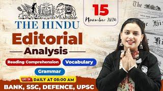 The Hindu Editorial Analysis Today | 15 November 2024 | Vocabulary, Reading, Grammar | Rupam Ma'am