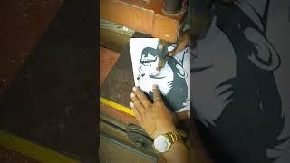 King Kohli ka Wooden Portrait | Epic Scroll Saw Art Making Process | Part - 2 | #shorts