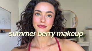 Glowy Berry Summer Makeup Routine 