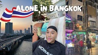 alone in bangkok vlog pt 1 | shangri-la bangkok, night market + eating