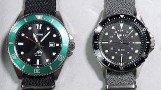 Budget "Dive" Watch Comparison - Casio Duro vs. Timex Navi XL