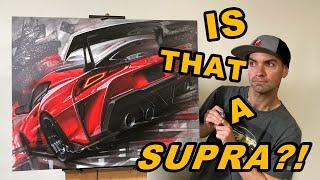 Painting a Toyota Supra | Acrylic & Airbrush